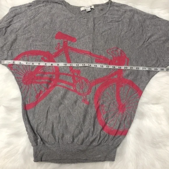 Adorable FOREVER 21 Bicycle lightweight sweater - Picture 6 of 7